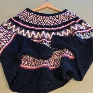 Sleeping on snow, Anthropologie poncho sweater